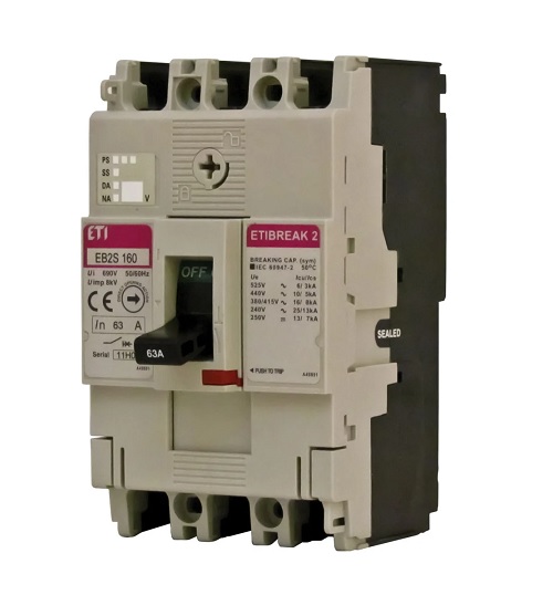 Автоматический выключатель ETIBREAK EB2S 160/3LF 100А 3P